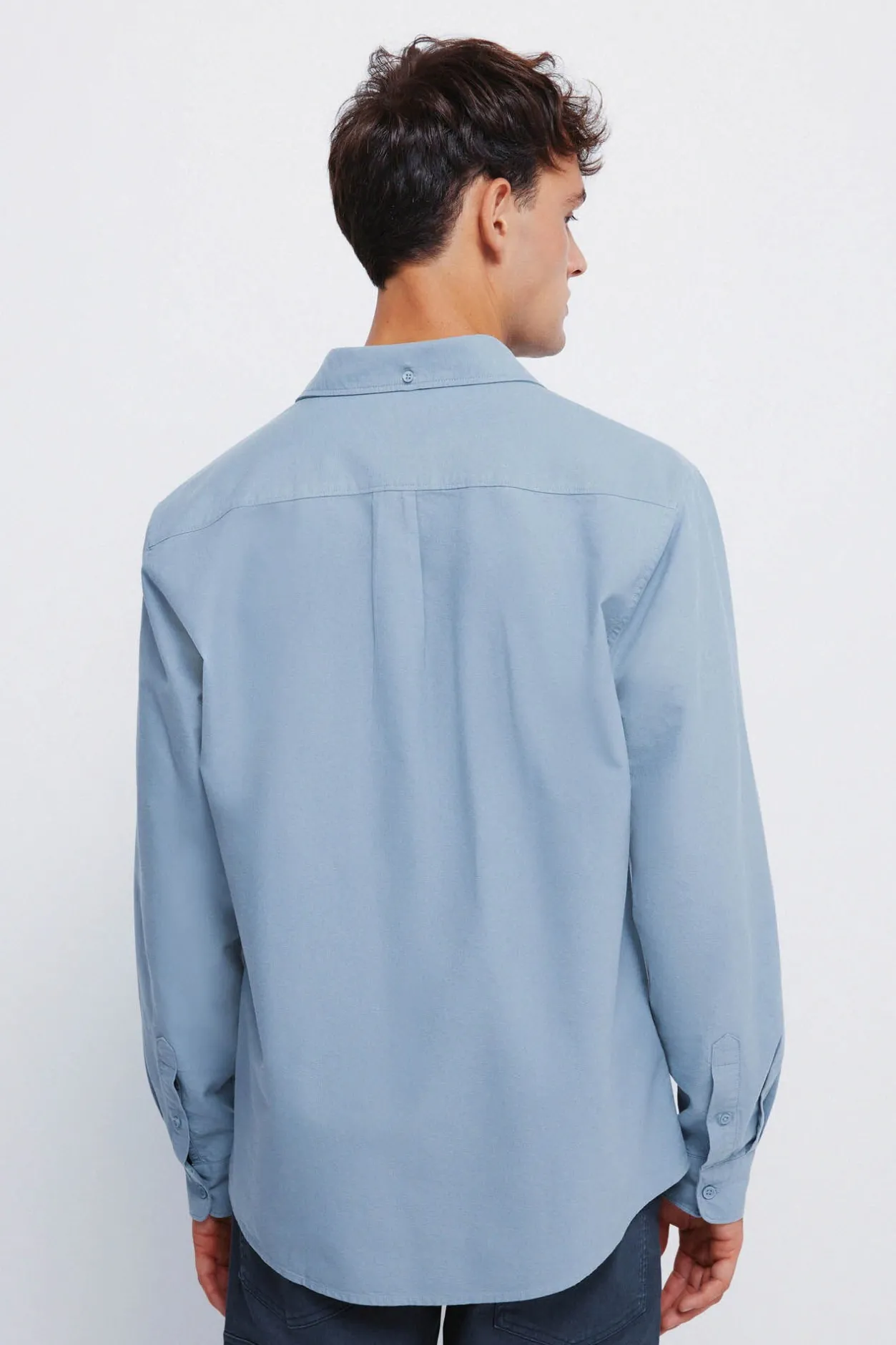 Springfield Camisa oxford color azul