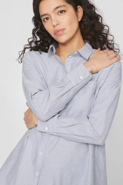 Vila Camisa Oxford con bolsillo Azul New