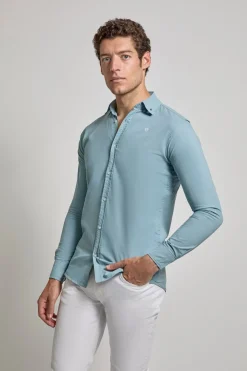 Street Monkey Camisa Oxford con logo Azul Sale