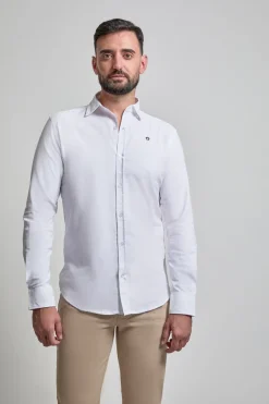 Street Monkey Camisa Oxford con logo Blanco Sale