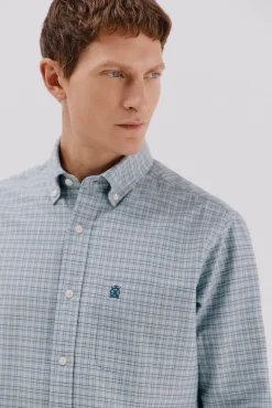 Cortefiel Camisa oxford cuadros Azul New