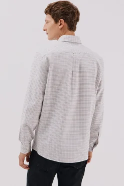 Cortefiel Camisa oxford cuadros Marfil New