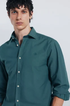 Springfield Camisa oxford ligero verde Online