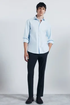 Springfield Camisa oxford ligero azul Sale