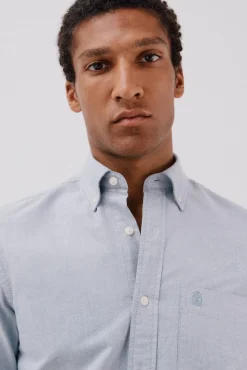 Cortefiel Camisa oxford lisa Azul marino Best