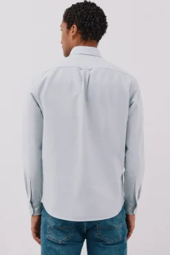 Cortefiel Camisa oxford lisa Azul Outlet