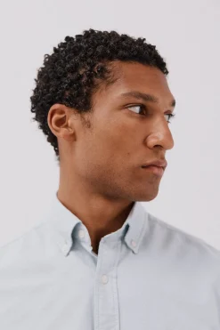 Cortefiel Camisa oxford lisa Azul Outlet