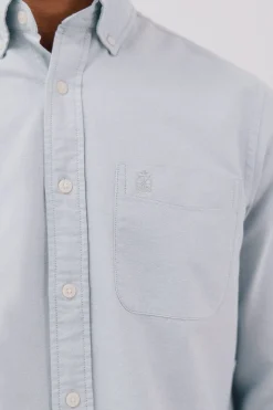 Cortefiel Camisa oxford lisa Azul Outlet