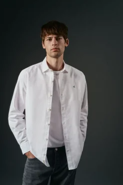 OOTO Camisa oxford liso Blanco New