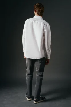 OOTO Camisa oxford liso Blanco New