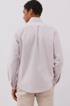 Cortefiel Camisa oxford raya candela Granate