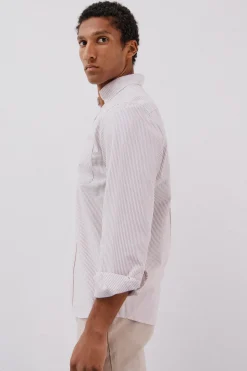 Cortefiel Camisa oxford raya candela Granate