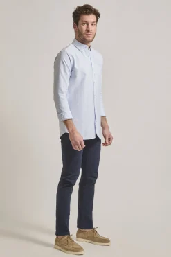 Street Monkey Camisa oxford rayas Azul Sale