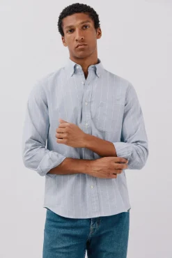 Cortefiel Camisa oxford rayas Azul Best