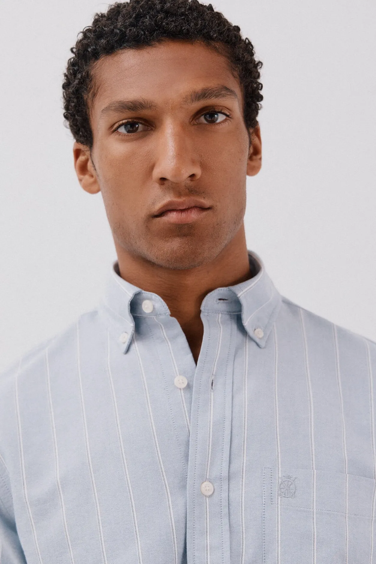 Cortefiel Camisa oxford rayas Azul Best