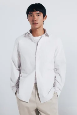 Springfield Camisa oxford rayas beige Discount