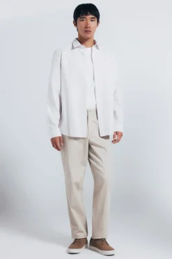 Springfield Camisa oxford rayas beige Discount