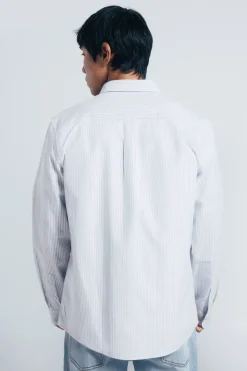 Springfield Camisa oxford rayas azul Sale