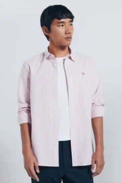 Springfield Camisa oxford rayas rojo