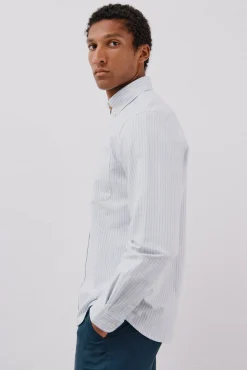 Cortefiel Camisa oxford rayas Kaki New