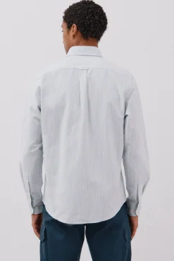 Cortefiel Camisa oxford rayas Kaki New