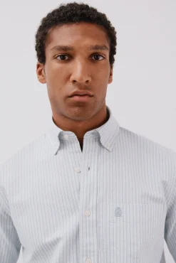 Cortefiel Camisa oxford rayas Kaki New