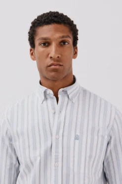 Cortefiel Camisa oxford rayas Azul Online