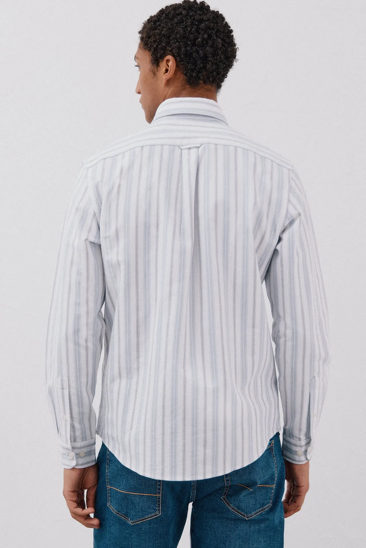 Cortefiel Camisa oxford rayas Azul Online