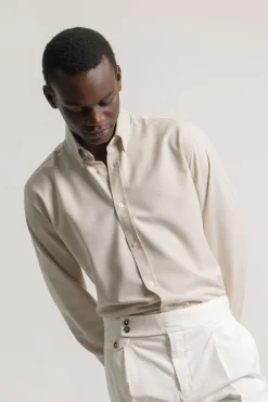 PuroEGO Camisa oxford slim fit Beige Clearance