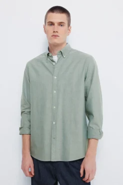 Springfield Camisa oxford tencel kaki Hot
