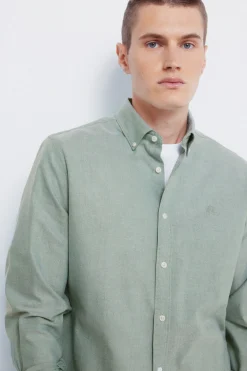 Springfield Camisa oxford tencel kaki Hot