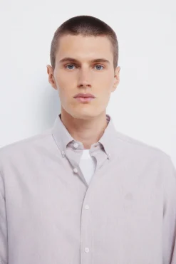 Springfield Camisa oxford tencel beige Hot