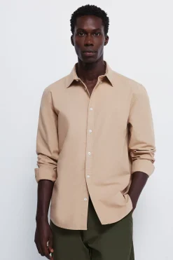 Springfield Camisa oxford tinte en prenda beige Sale