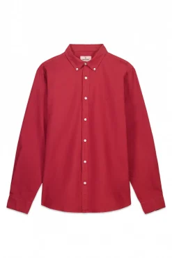 Springfield Camisa oxford tinte en prenda rojo Best