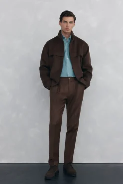 Pedro del Hierro Camisa pana soft Turquesa New