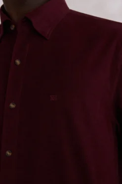 Pedro del Hierro Camisa pana soft Burdeos Clearance