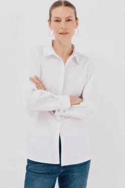 Cortefiel Camisa popelín Blanco New