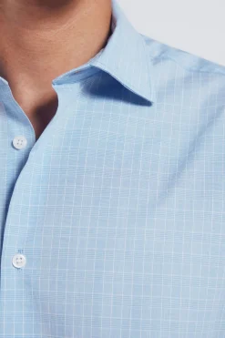 Springfield Camisa popelín cuadros azul New