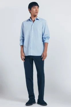 Springfield Camisa popelín cuadros azul New