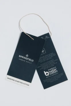 Springfield Camisa popelín cuadros azul New