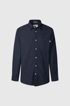 Pepe Jeans Camisa Popelín Fit Regular azul