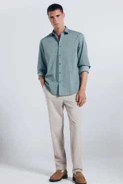 Springfield Camisa popelín micro estampado Discount