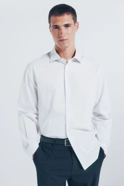 Springfield Camisa popelín rayas azul