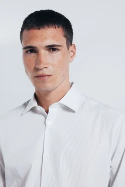 Springfield Camisa popelín rayas azul