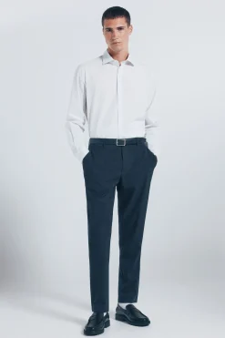 Springfield Camisa popelín rayas azul