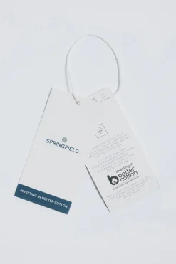 Springfield Camisa popelín rayas verde Hot