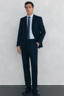 Pedro del Hierro Camisa puño gemelos non iron + antimanchas Azul Sale