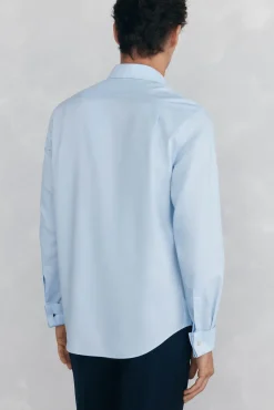 Pedro del Hierro Camisa puño gemelos non iron + antimanchas Azul Sale