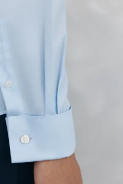 Pedro del Hierro Camisa puño gemelos non iron + antimanchas Azul Sale