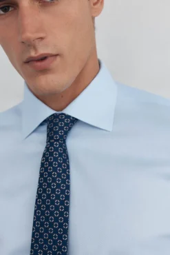 Pedro del Hierro Camisa puño gemelos non iron + antimanchas Azul Sale